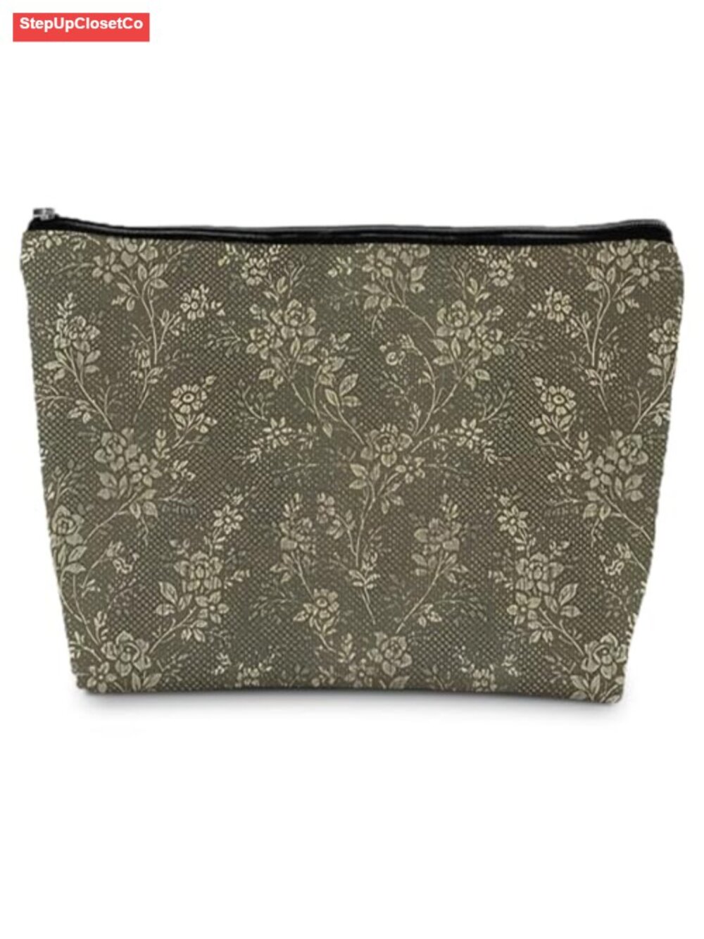 Linen Floral Makeup Bag Waterproof Cosmetic Pouch Toiletry Bag Organizer